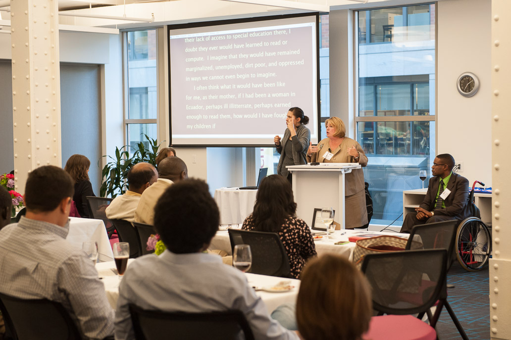 Karen Ansara speaking at the Disability Rights Fund event