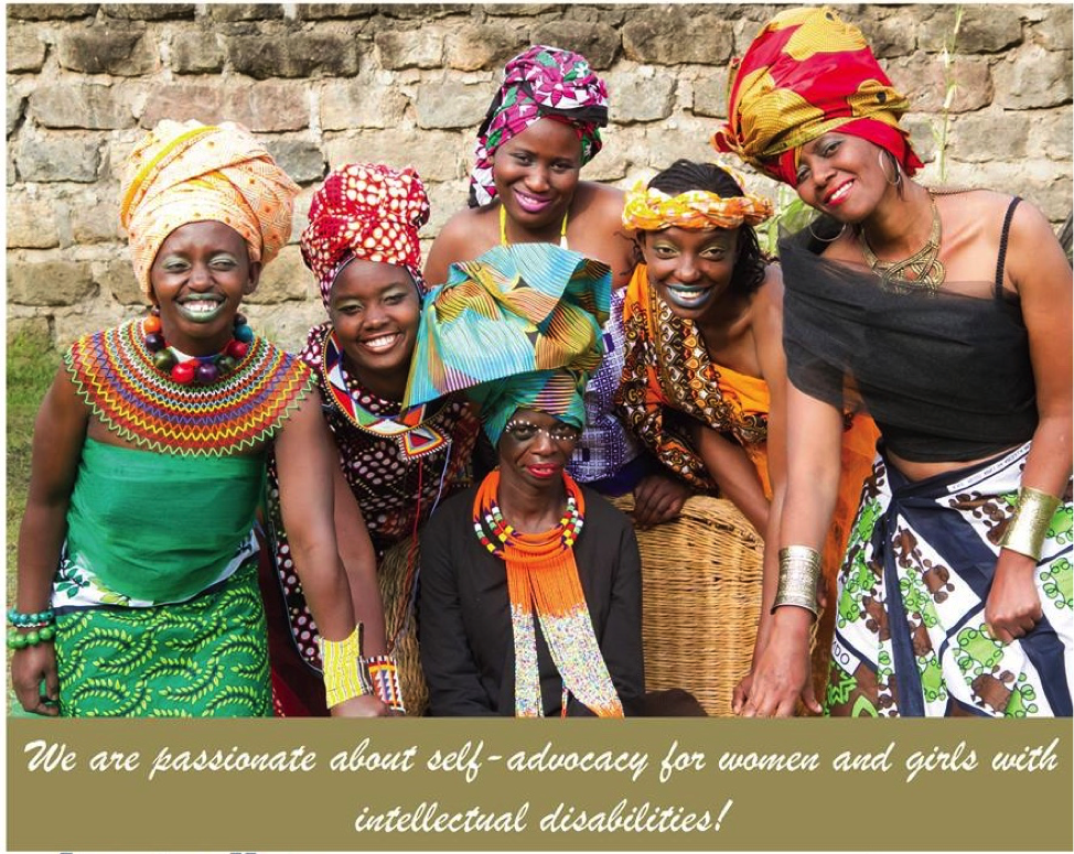 Young women with intellectual disabilities dressed in colorful outfit