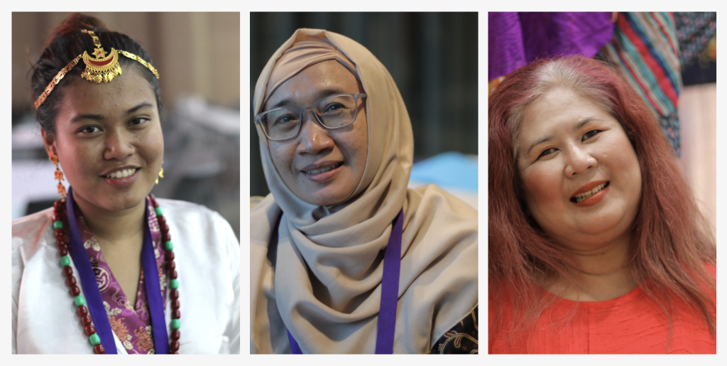 Photo collage of three smiling women.