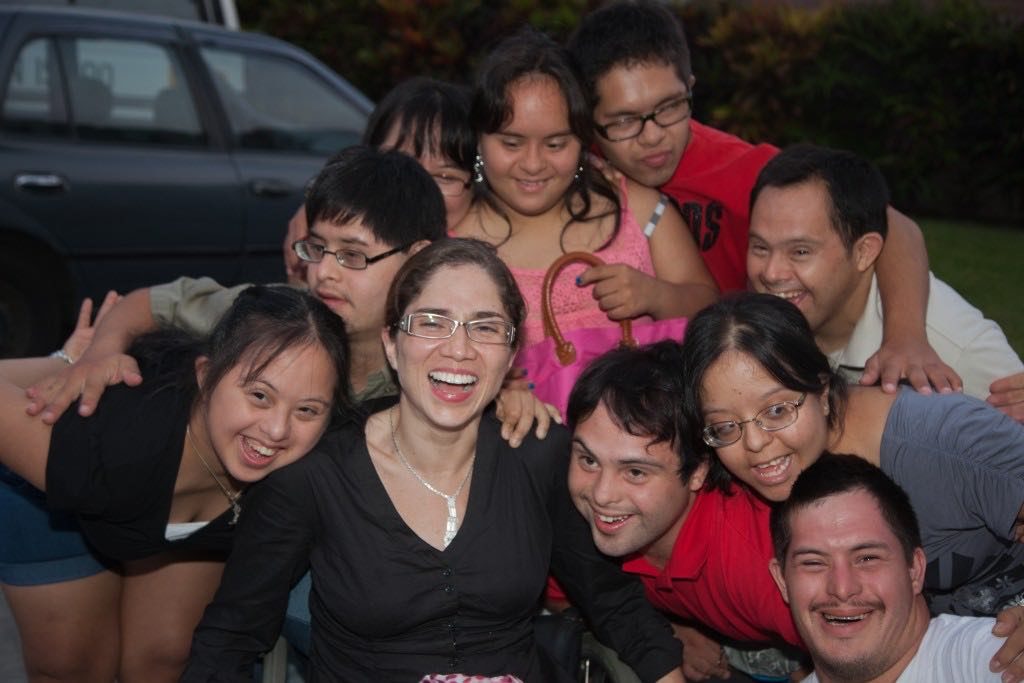 Members of the Peruvian Society for Down Syndrome and Catalina Devandas, former DRF staff